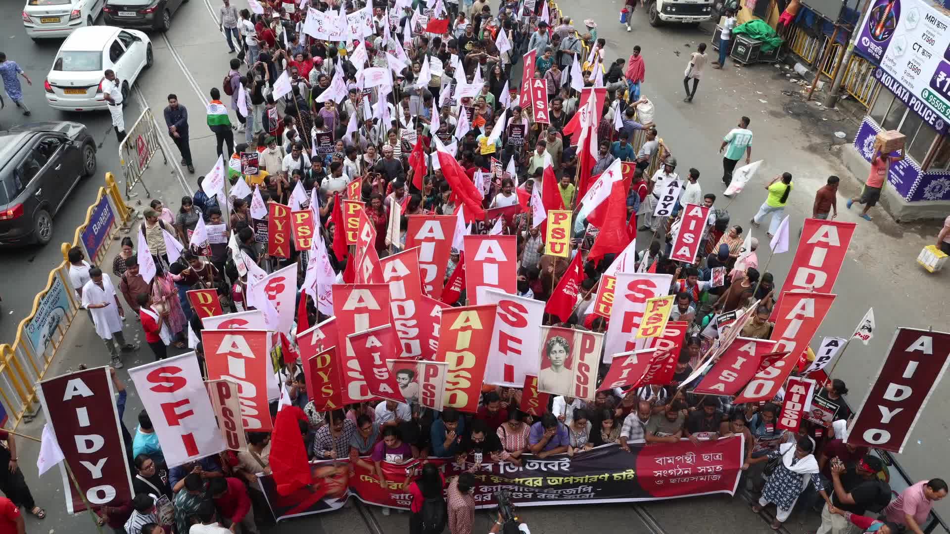 Leftist Student Organisations Protest In Kolkata, India
