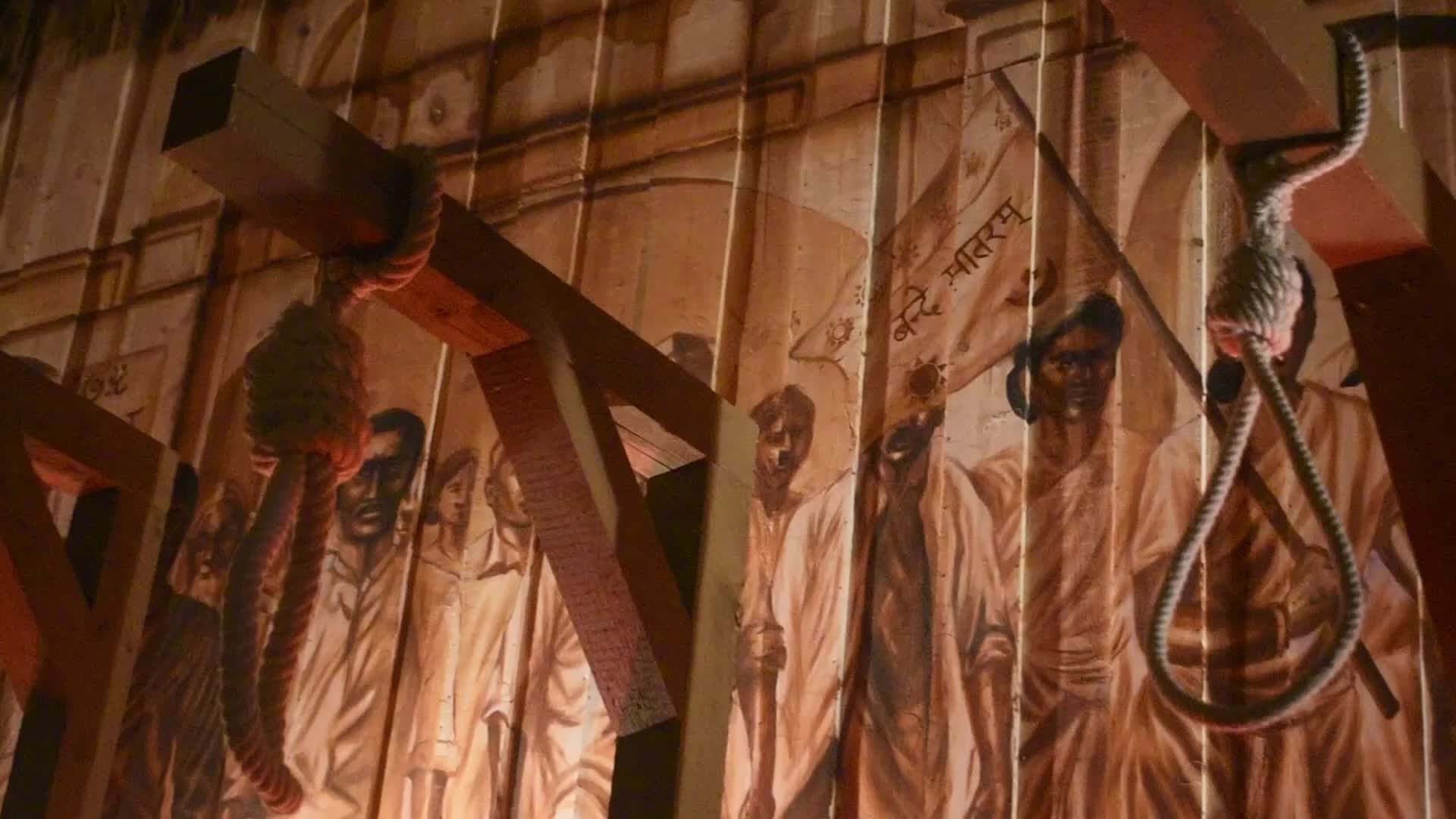Durga Idol Depicted as Bharat Mata at Freedom Fighters-Themed Durga Puja Pandal in Kolkata, India
