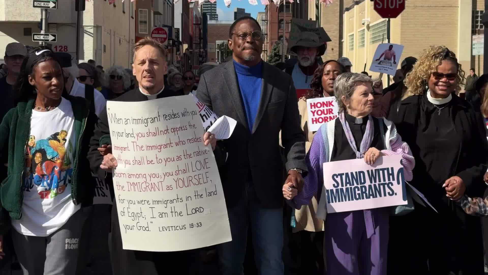 Faith Leaders and Activists Hold March and Vigil for Immigrant Justice in Philadelphia
