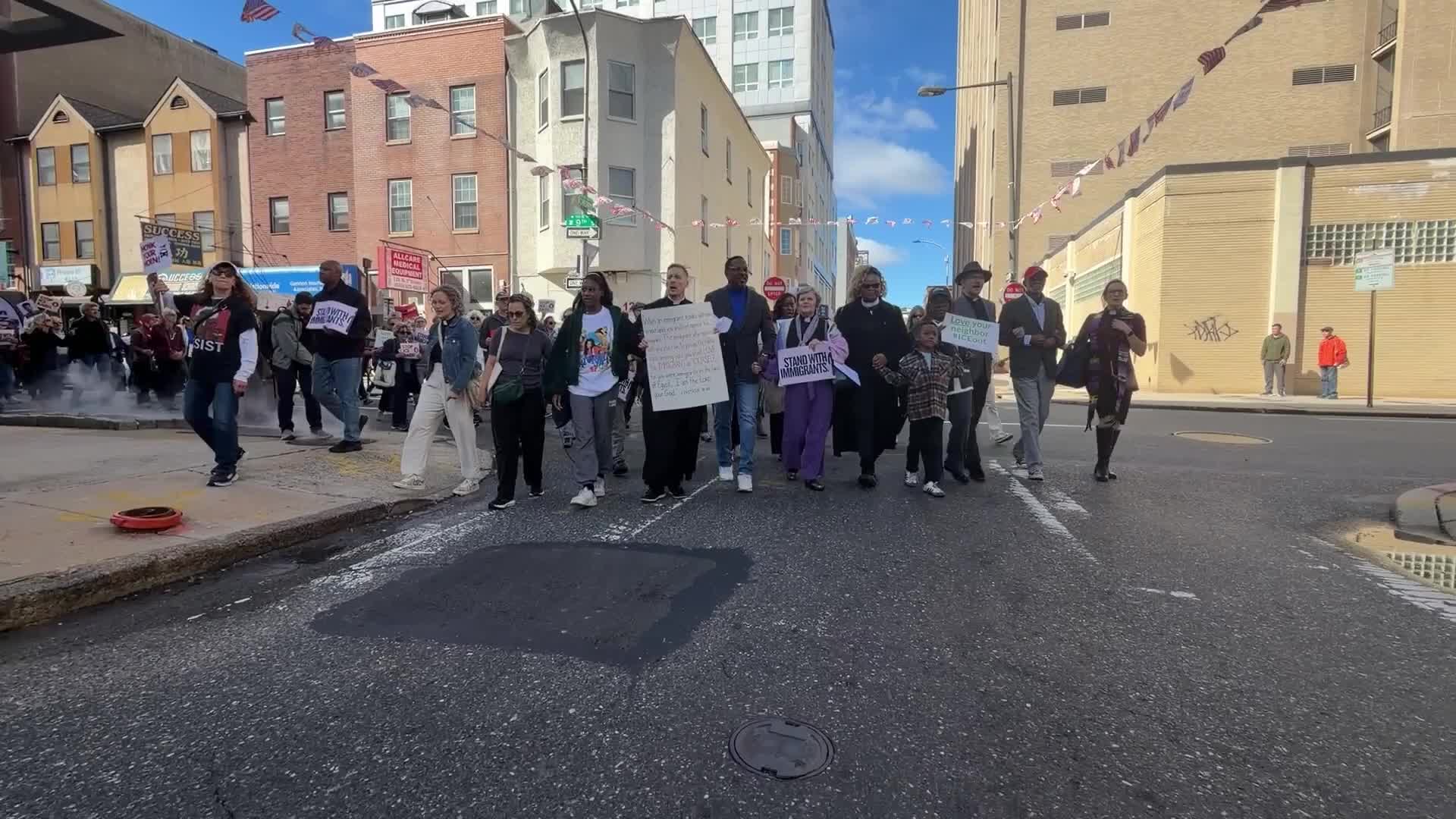 Faith Leaders and Activists Hold March and Vigil for Immigrant Justice in Philadelphia