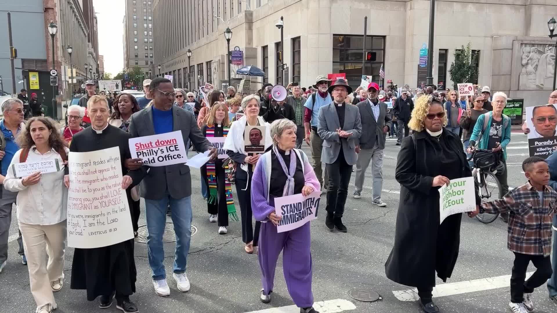 Faith Leaders and Activists Hold March and Vigil for Immigrant Justice in Philadelphia