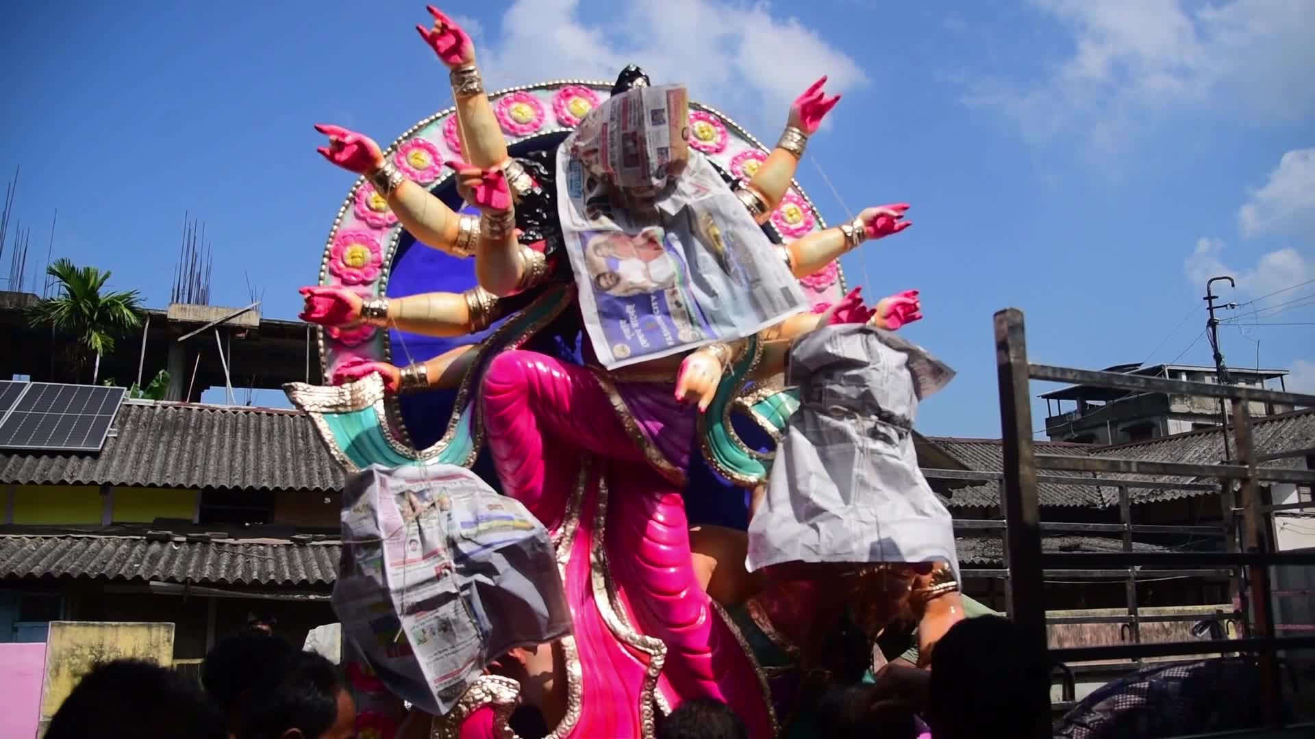Preparation Of Durga Puja Festival in India