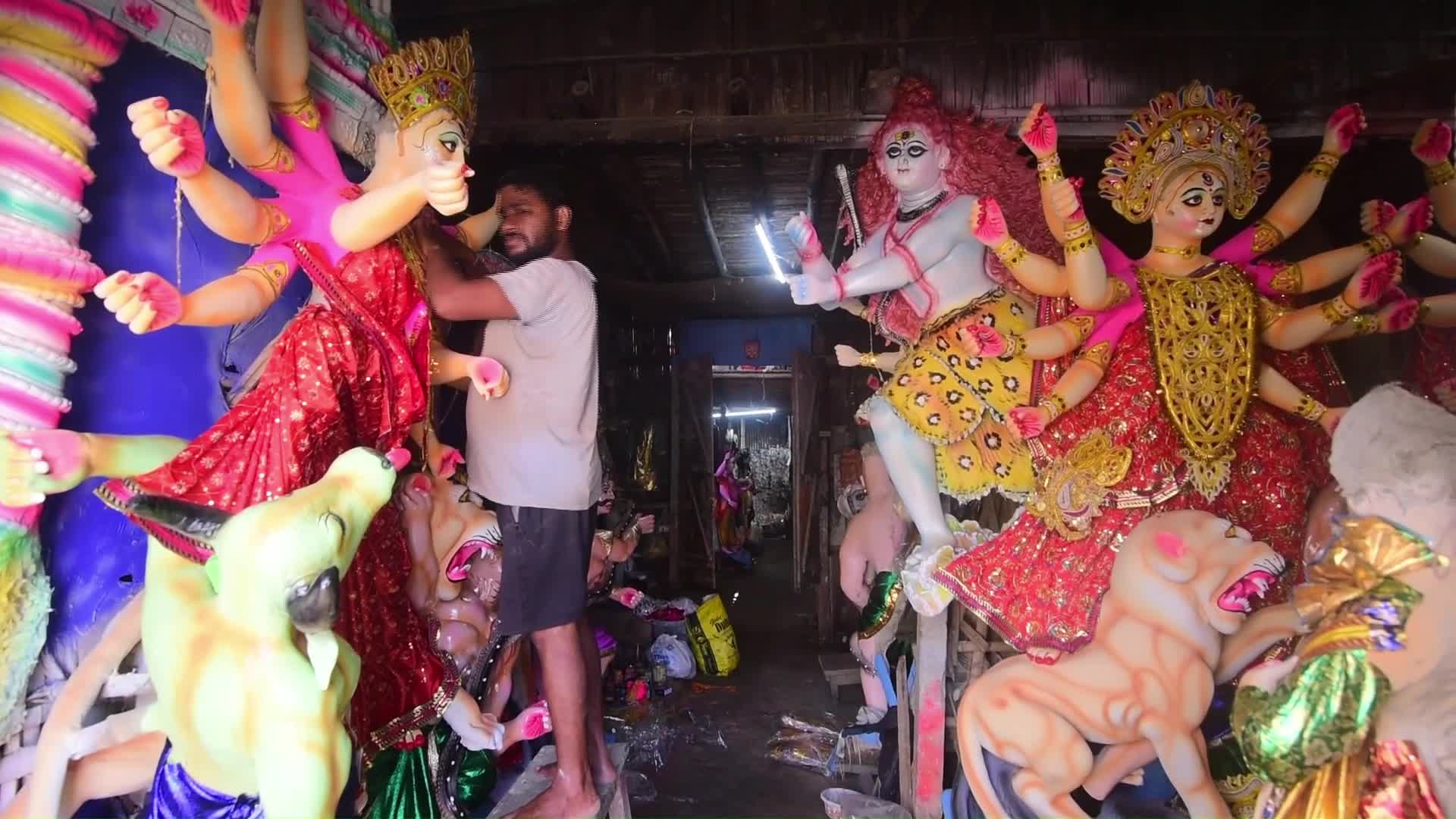 Preparation Of Durga Puja Festival in India - 10/14/2026