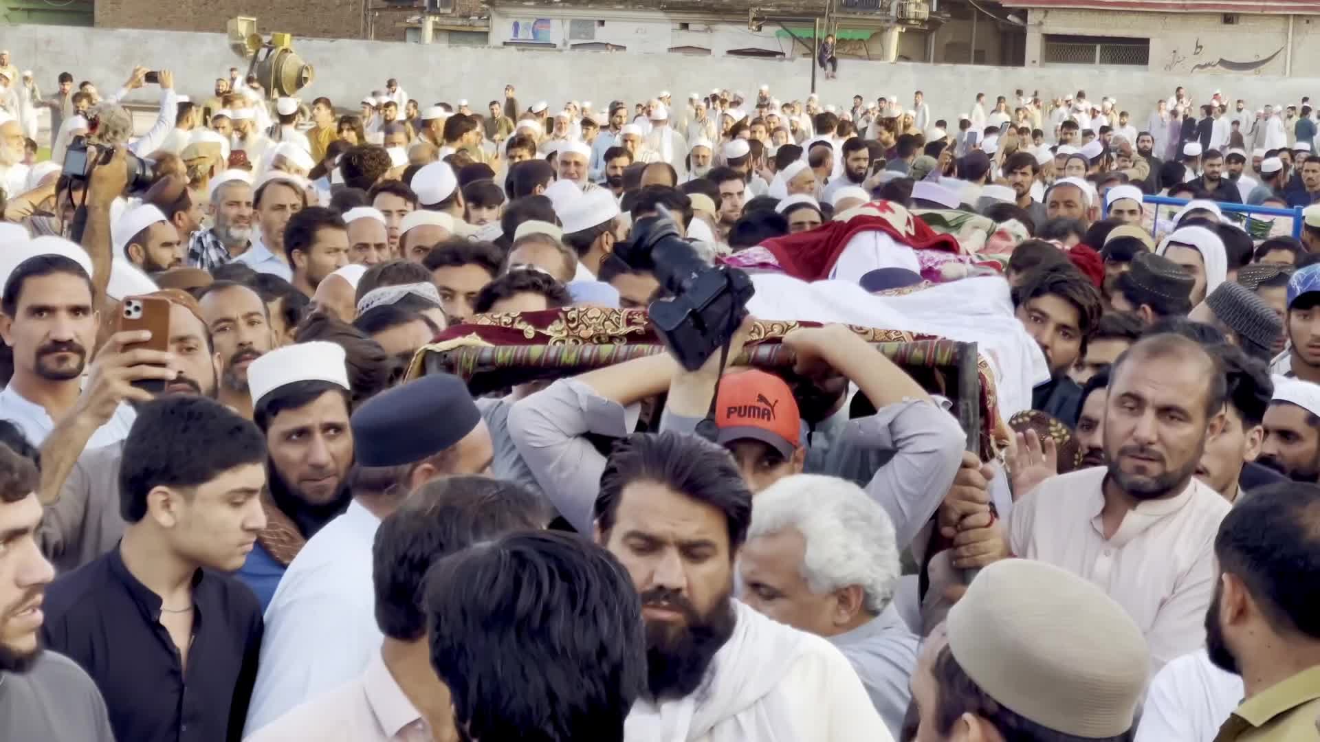 Dozens of children killed in private school roof collapse in Peshawar