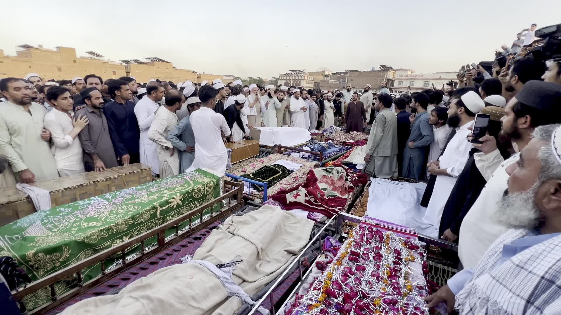 Dozens of children killed in private school roof collapse in Peshawar