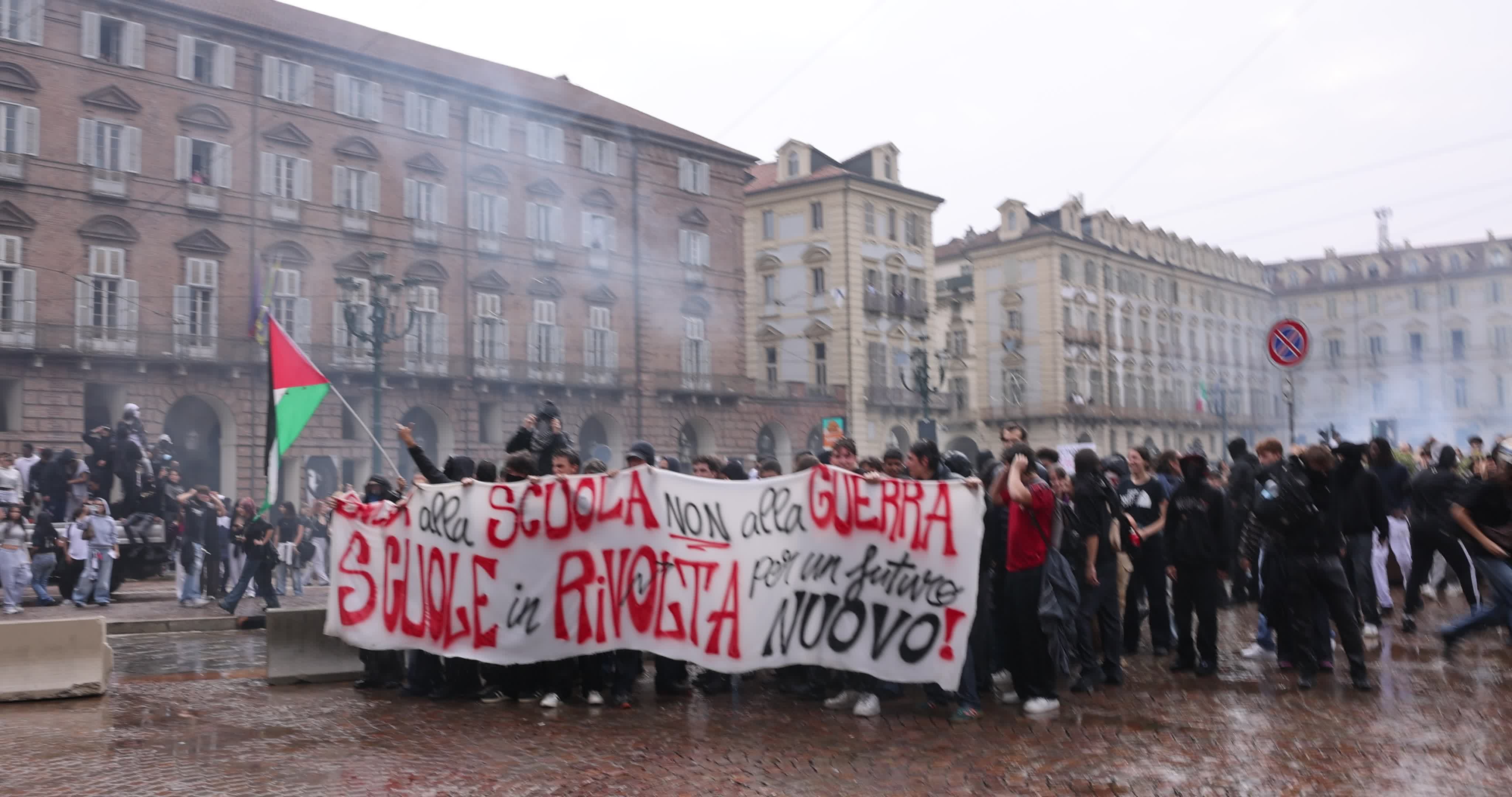Student protest in Turin.