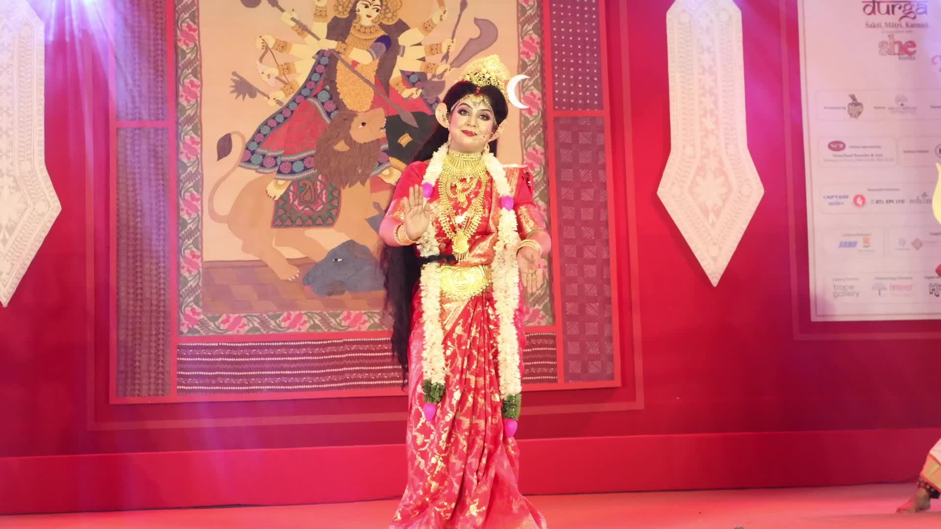 Durga Puja Celebrations Indian Museum In Kolkat,India
