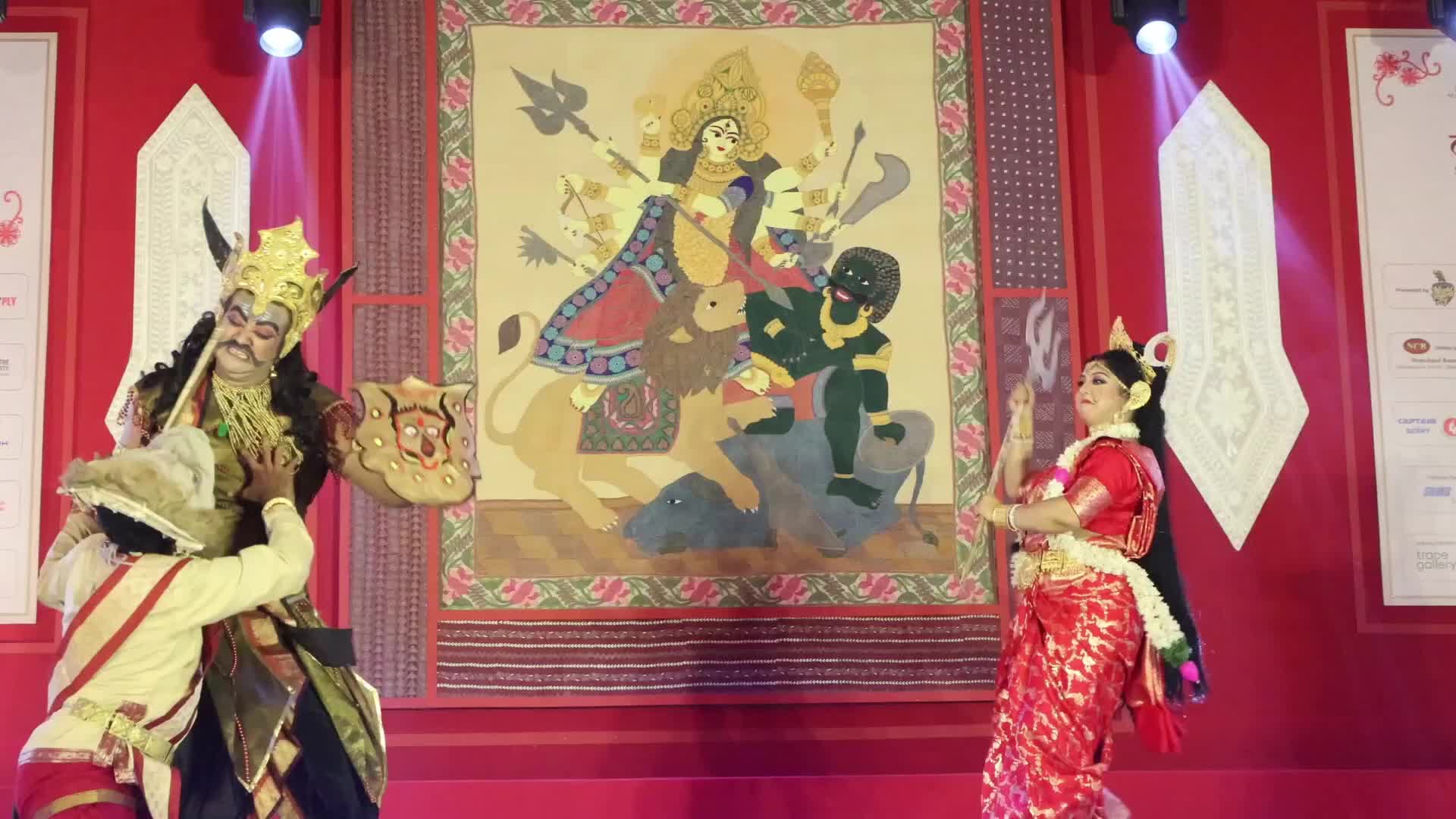 Durga Puja Celebrations Indian Museum In Kolkat,India