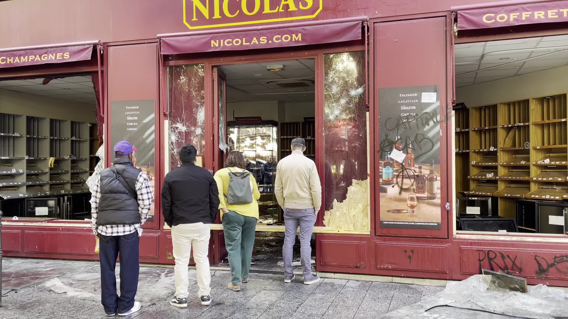A store looted in Paris