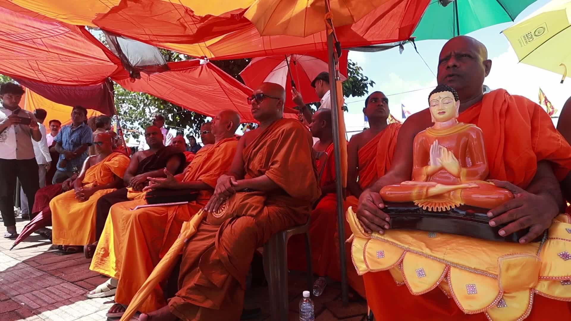 Colombo Protest: Monks Chant Pirith Before Dismantling Camp Near Presidential Secretariat
