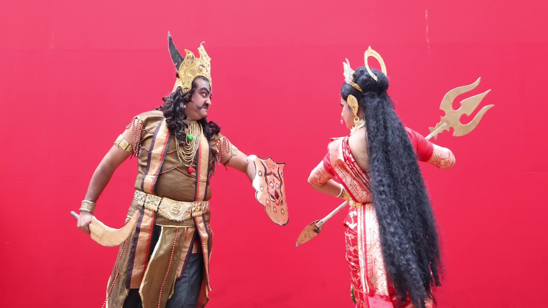 Durga Puja Celebrations Indian Museum In Kolkat,India