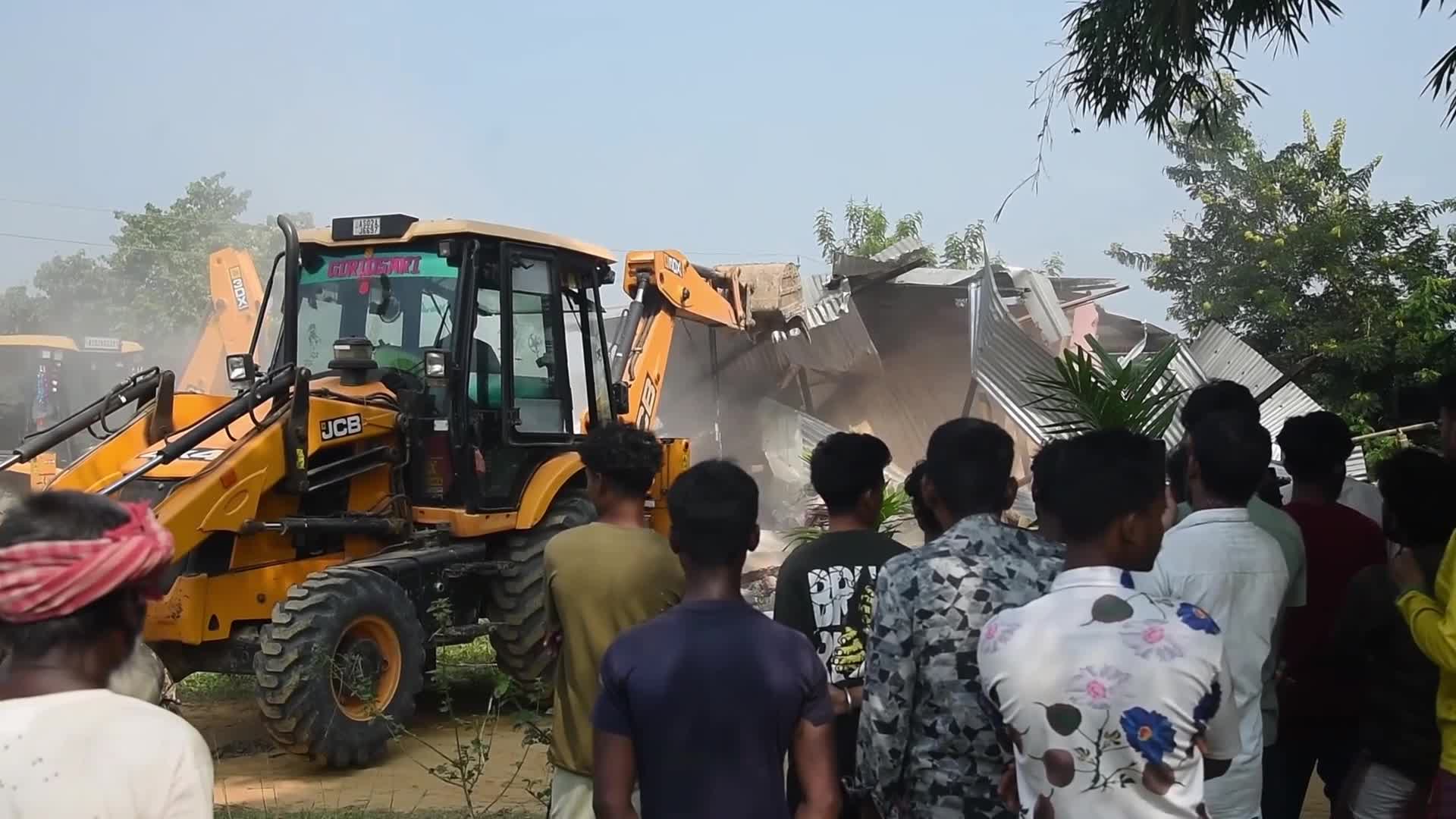 Eviction Drive at Borpani Reserved Forest in Assam , India