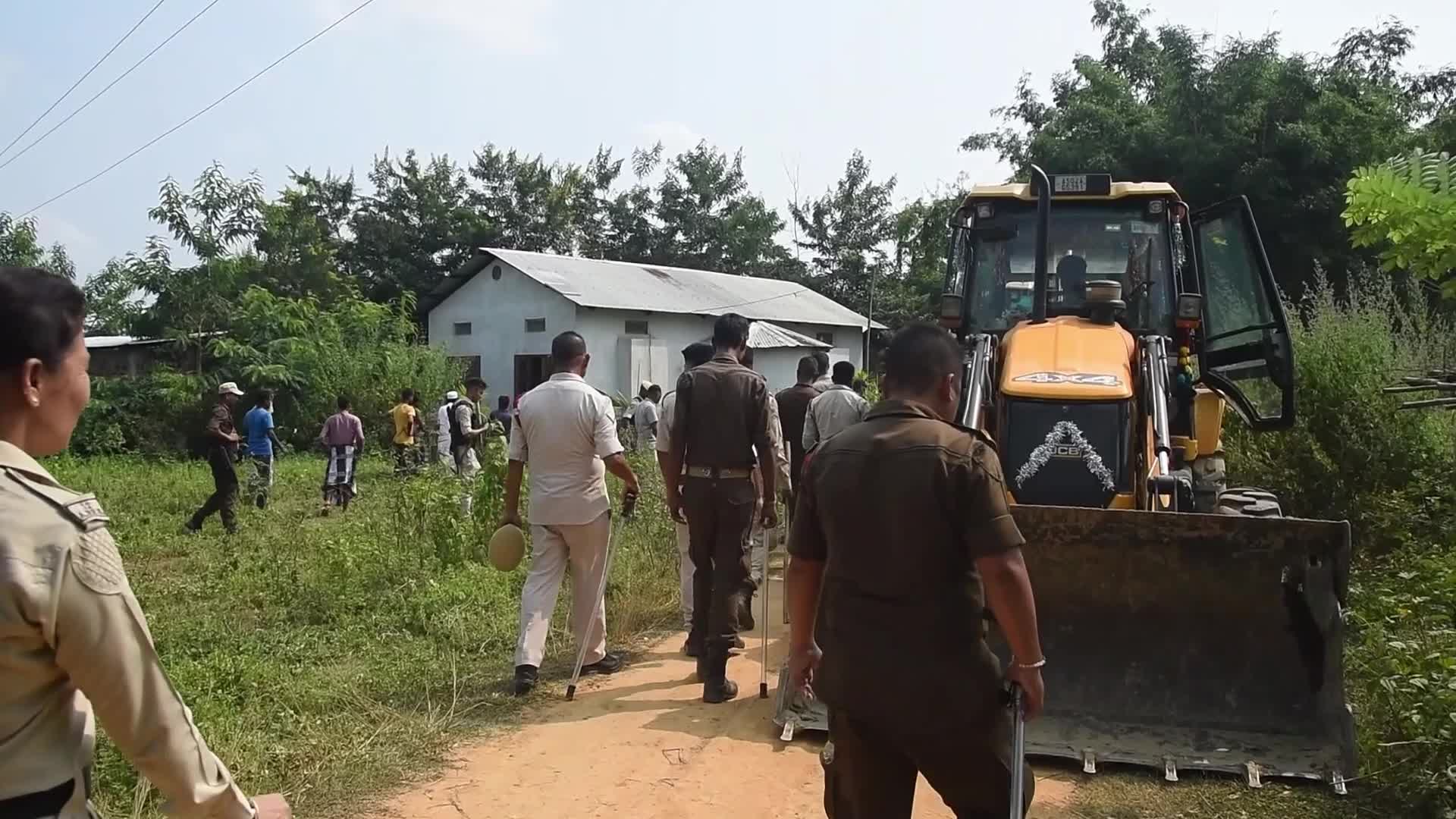 Eviction Drive at Borpani Reserved Forest in Assam , India