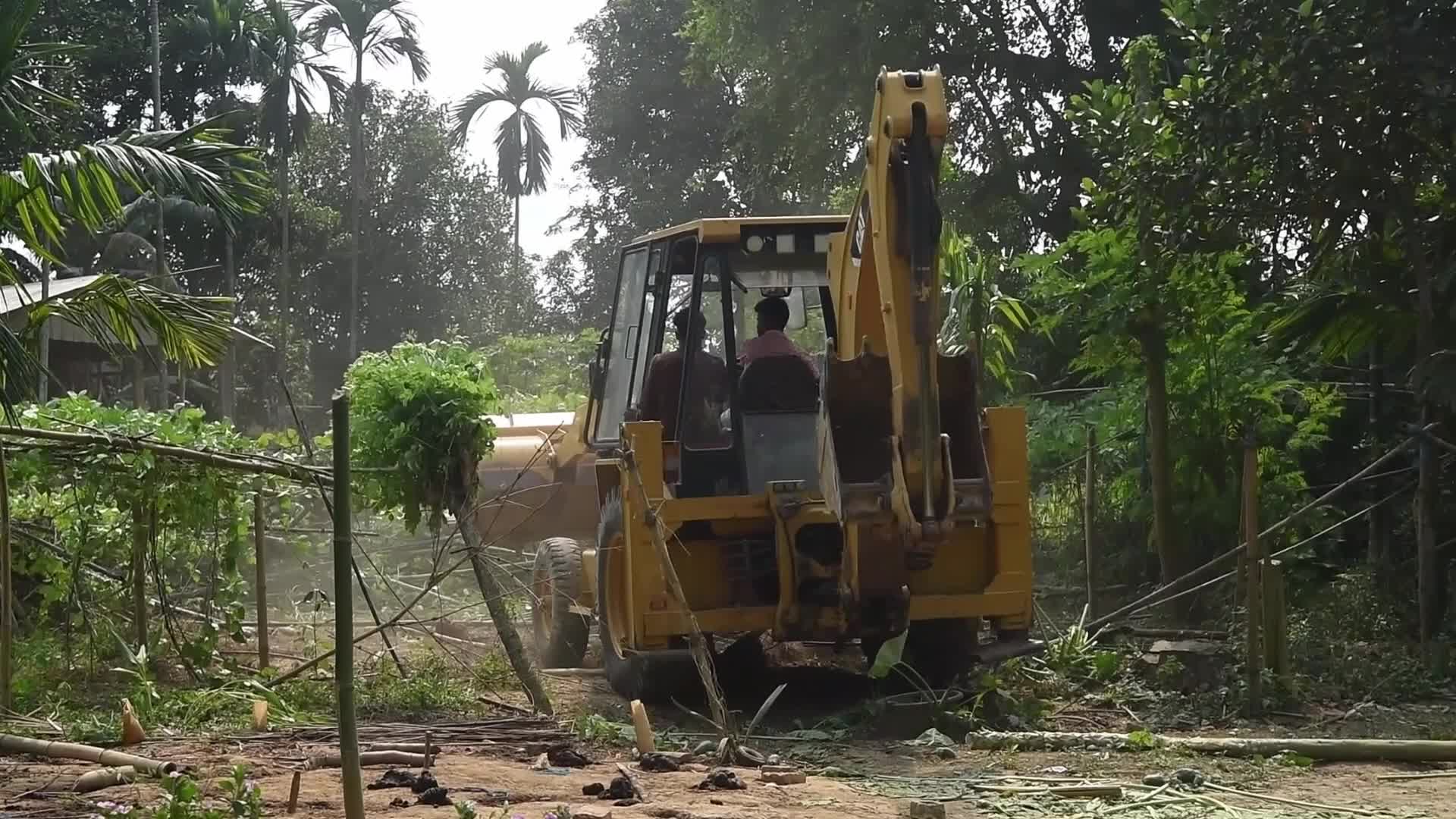 Eviction Drive at Borpani Reserved Forest in Assam , India