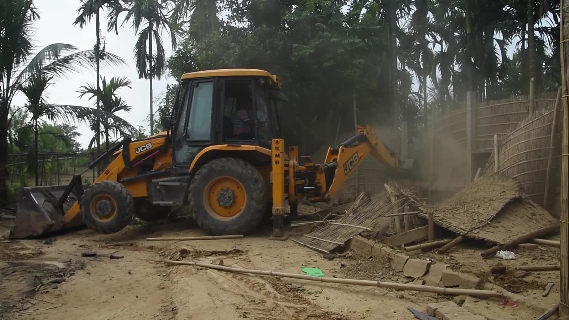 Eviction Drive at Borpani Reserved Forest in Assam , India