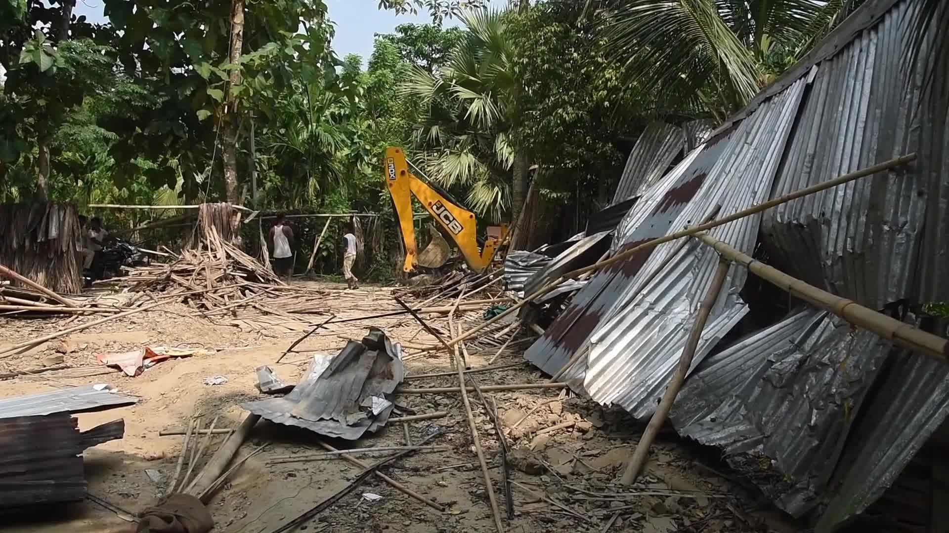 Eviction Drive at Borpani Reserved Forest in Assam , India