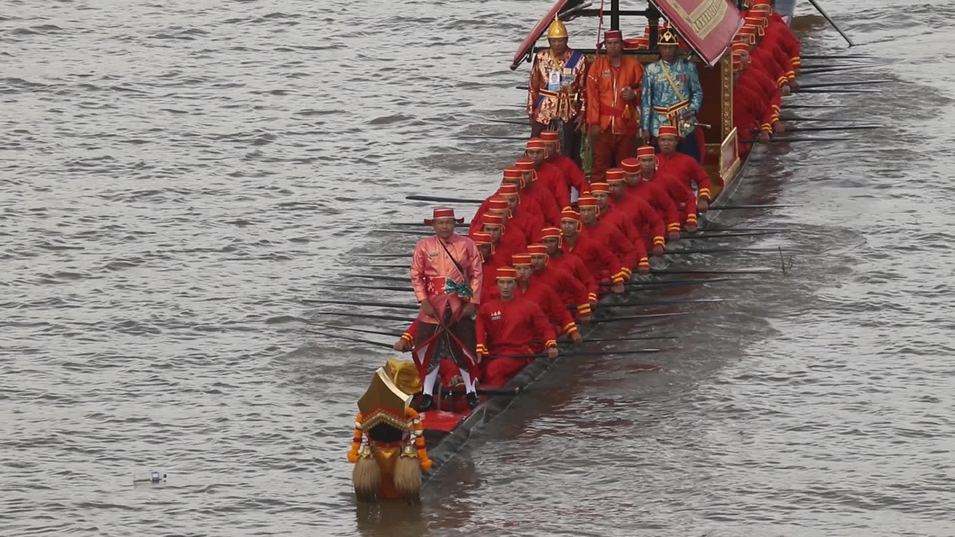 The rehearsal of Royal Barge procession.