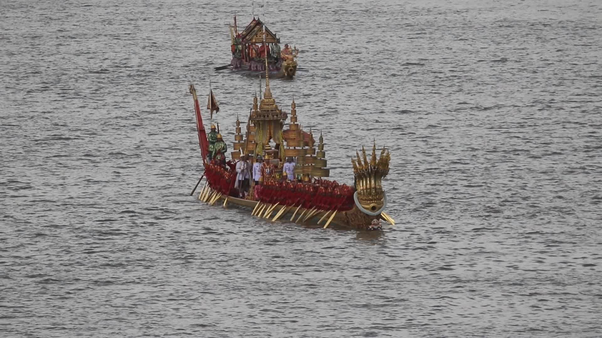 The rehearsal of Royal Barge procession.