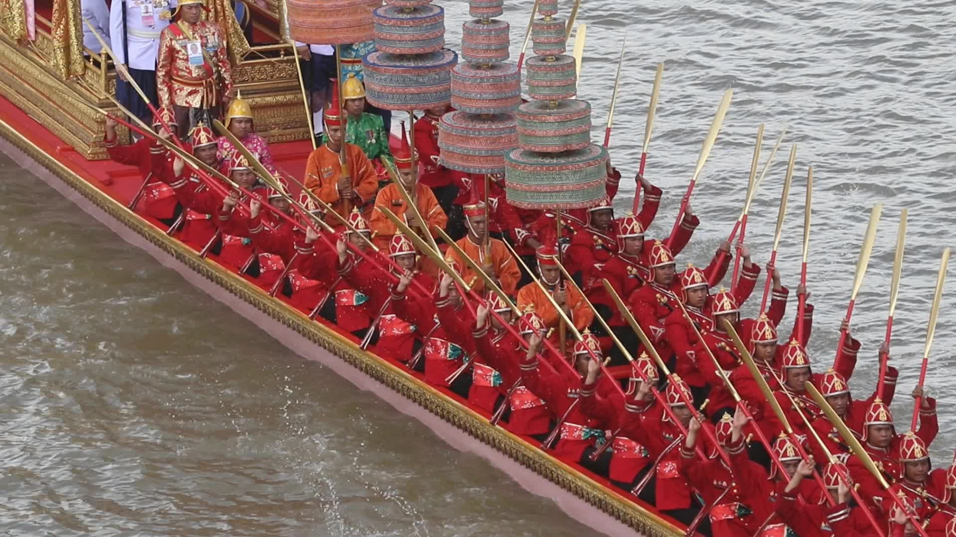 The rehearsal of Royal Barge procession.