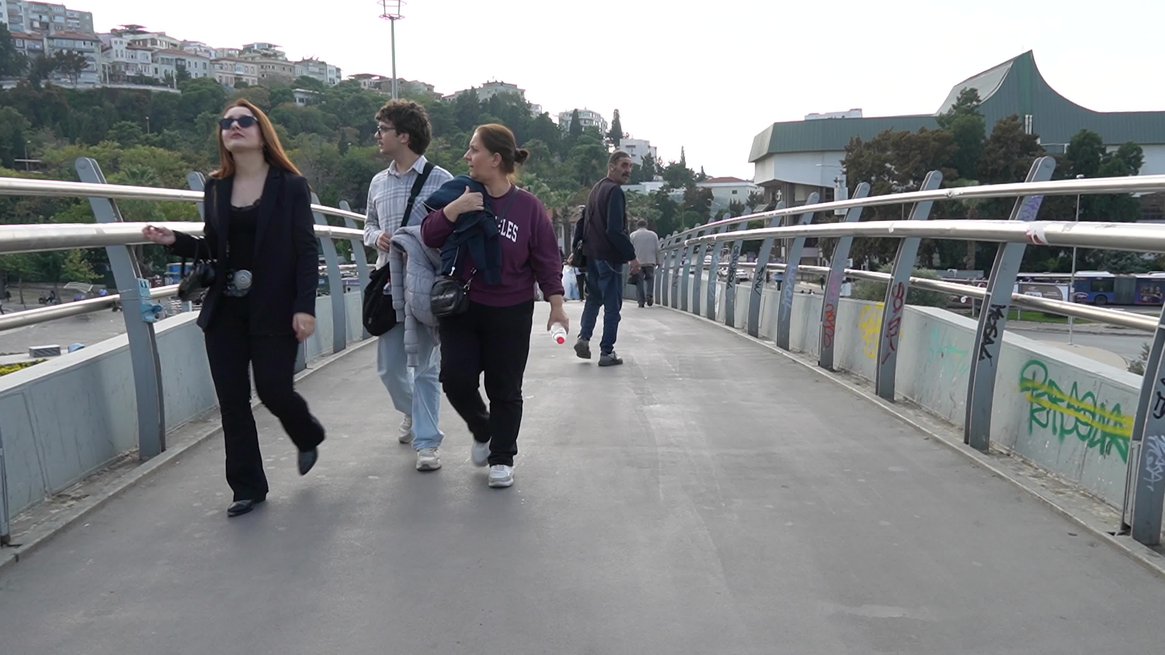 Daily Life and Pedestrians at Konak Square in Izmir