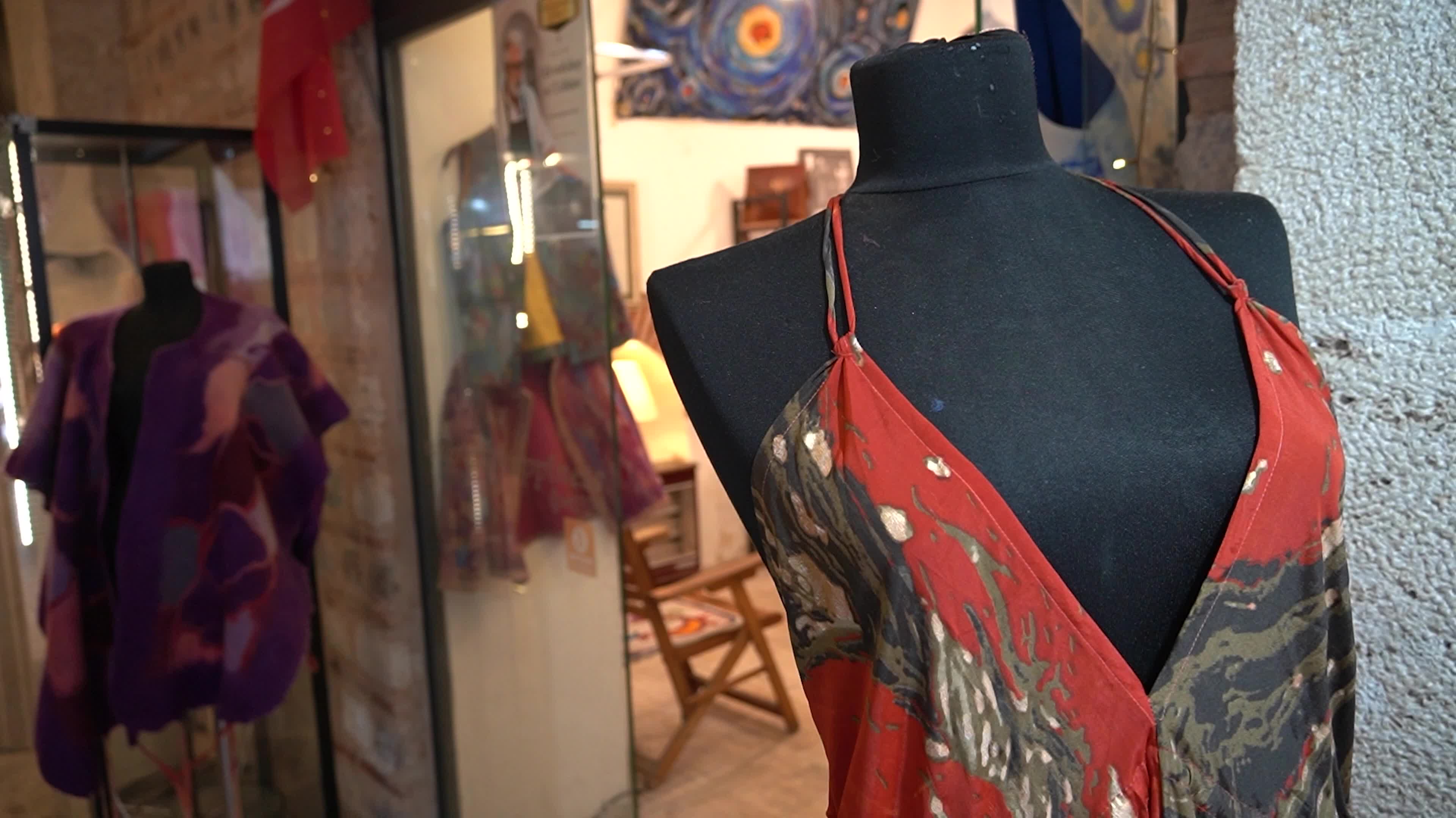 Felt Artist Creating Traditional Handcrafted Textiles in Workshop and Shop