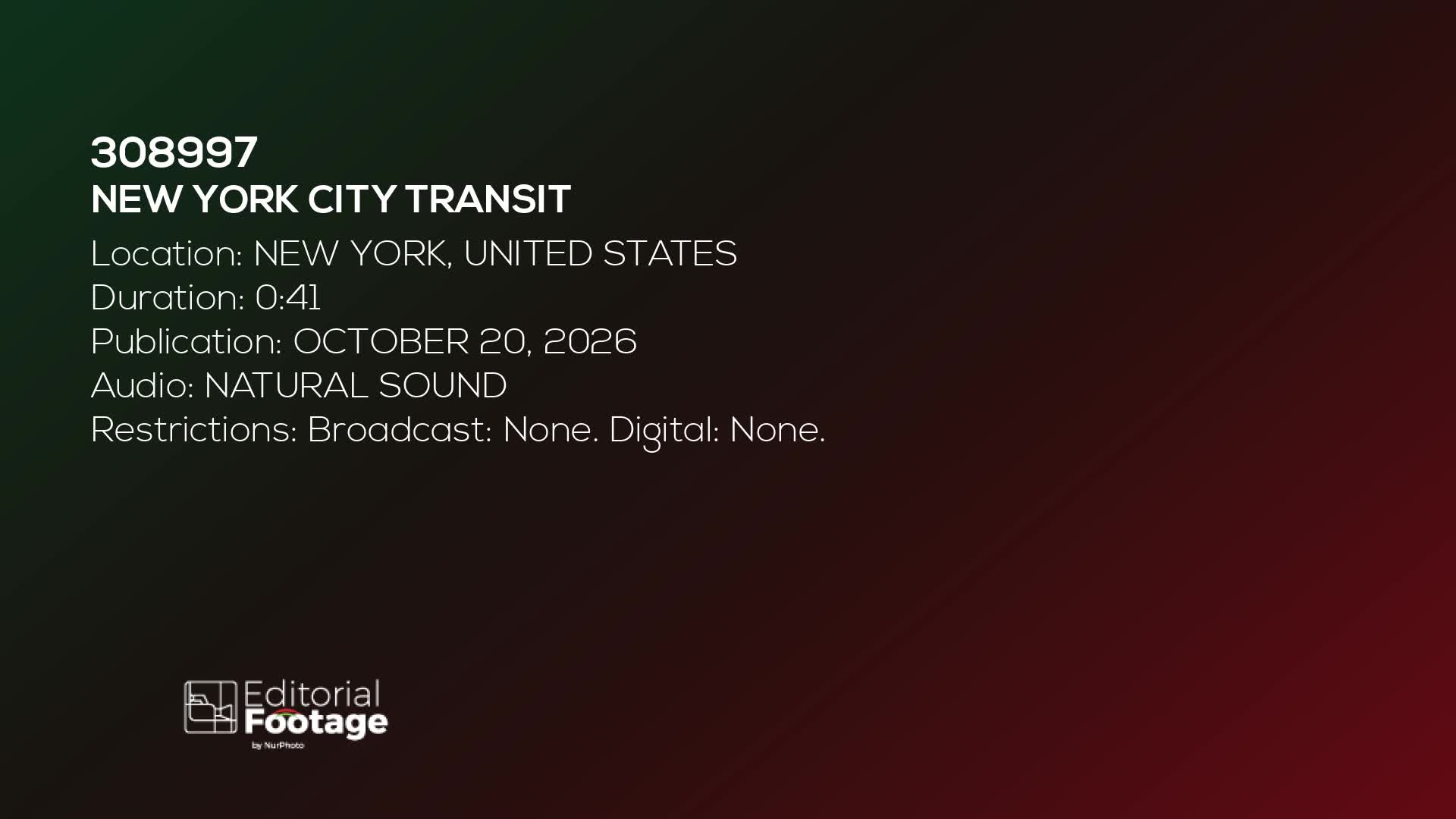New York City Transit - 10/14/2026 - 10/14/2026