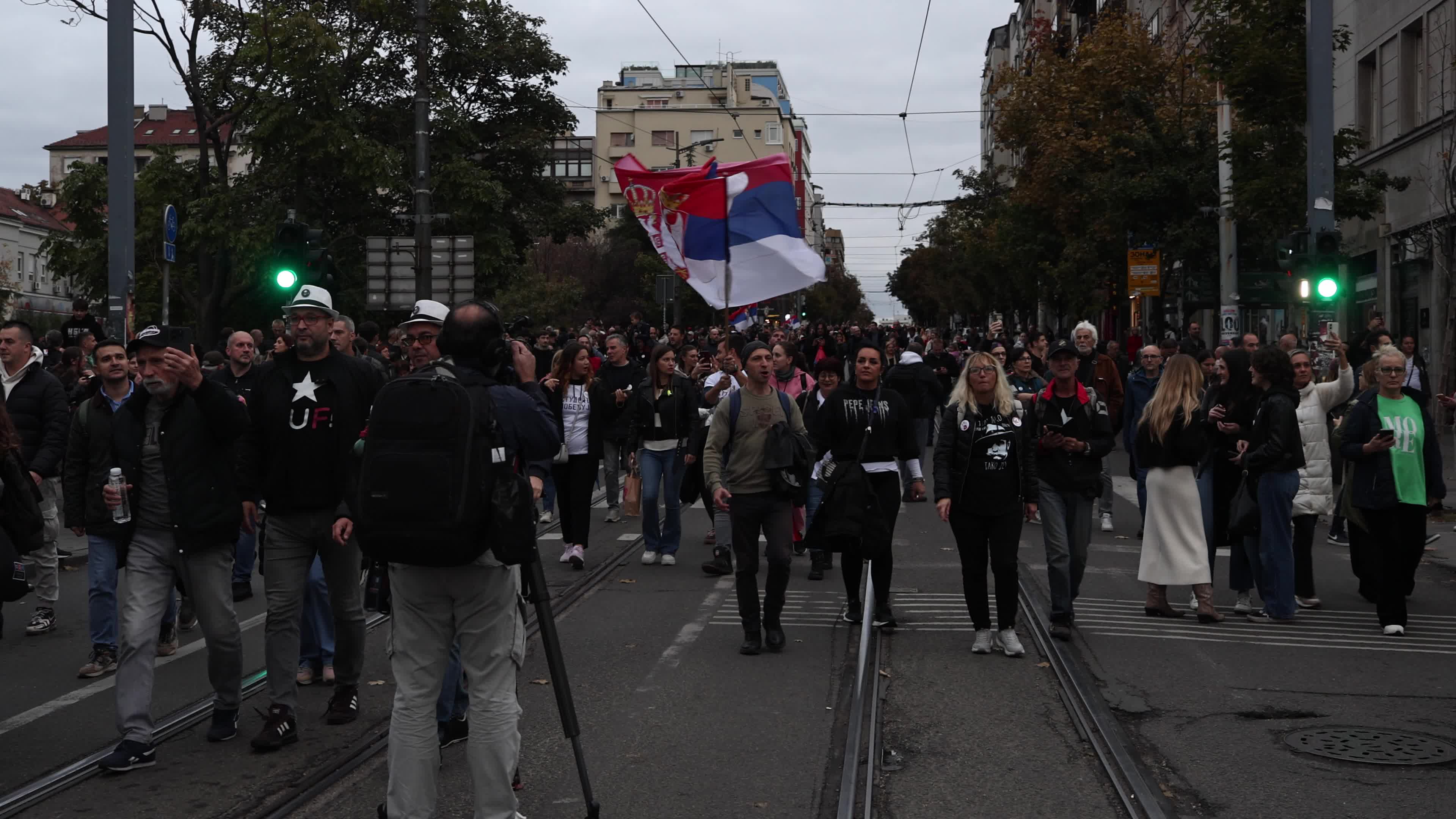 Student List Campaign Rally at Slavija Square in Belgrade, Serbia