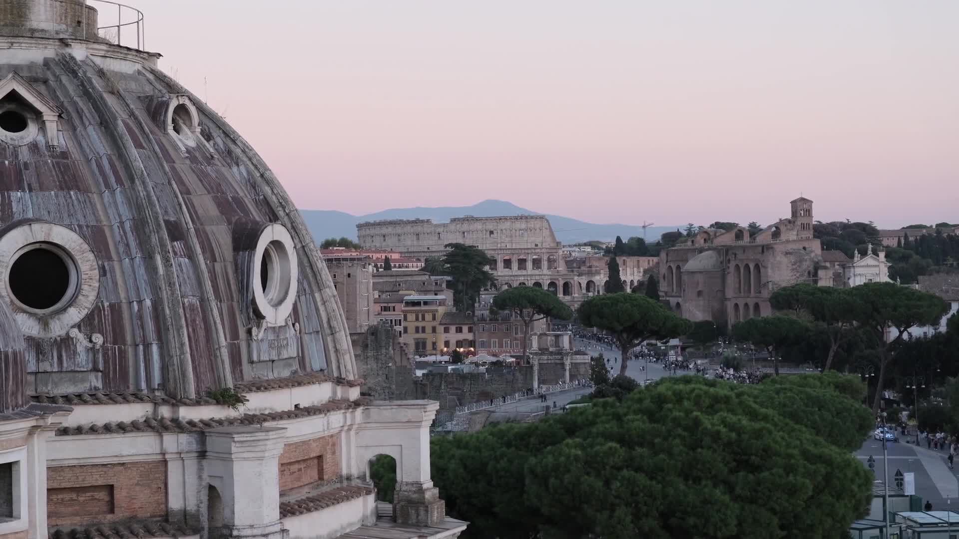 Rome view at sunset from above - 10/28/2026