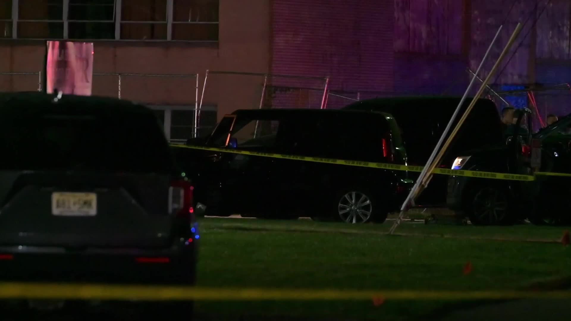 Federal agents work scene of a shooting near Commercial Avenue in Moonachie New Jersey