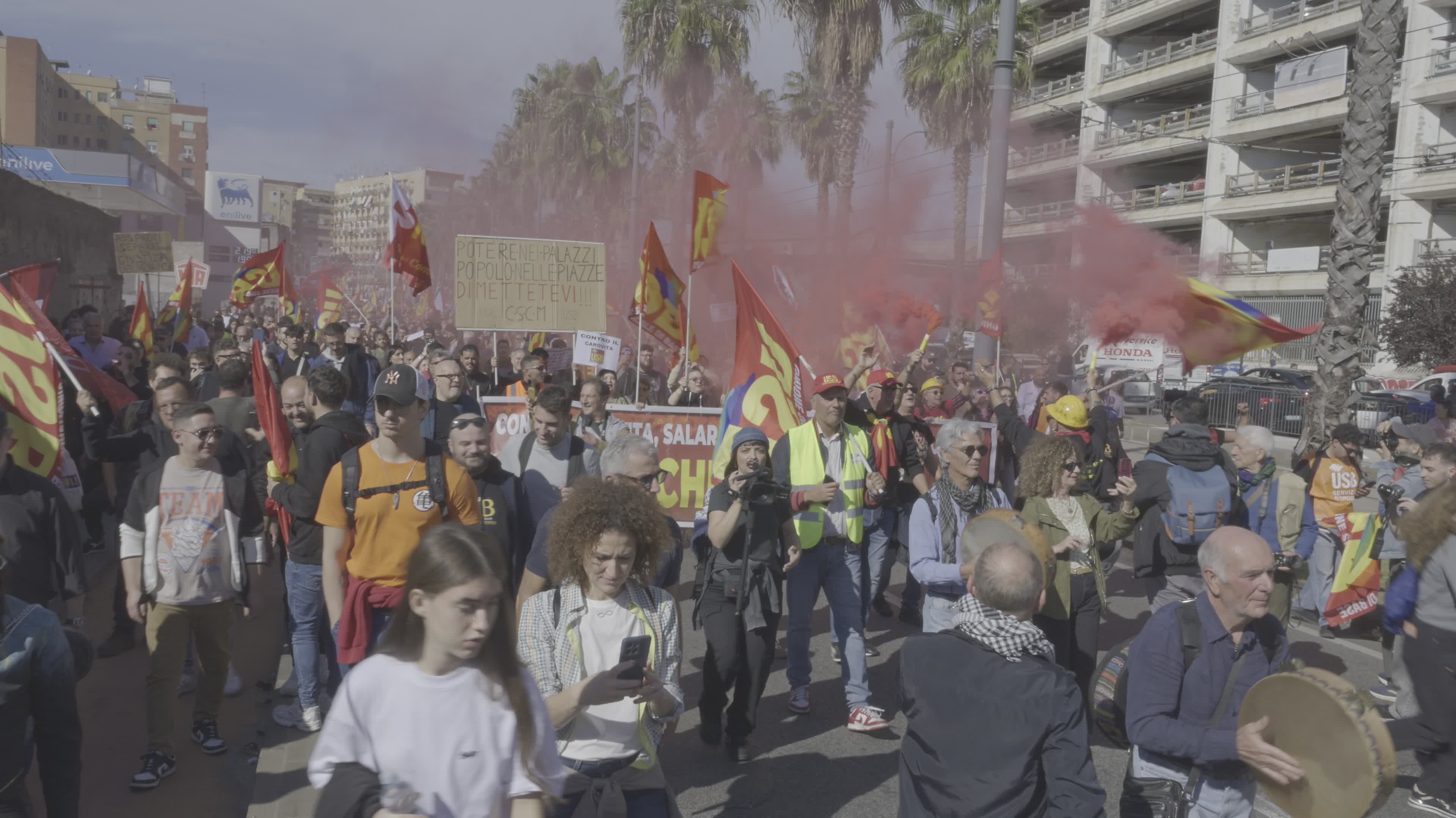Protest Against Rising Living Costs and Government Policies in Naples