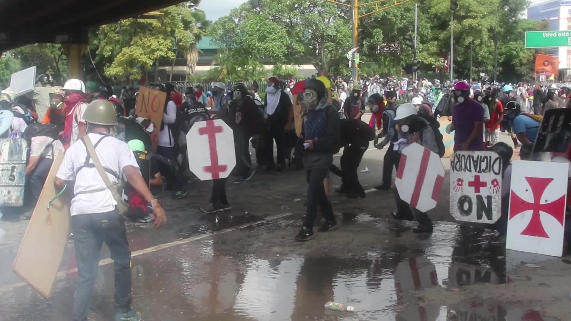 Violent Clashes In Caracas