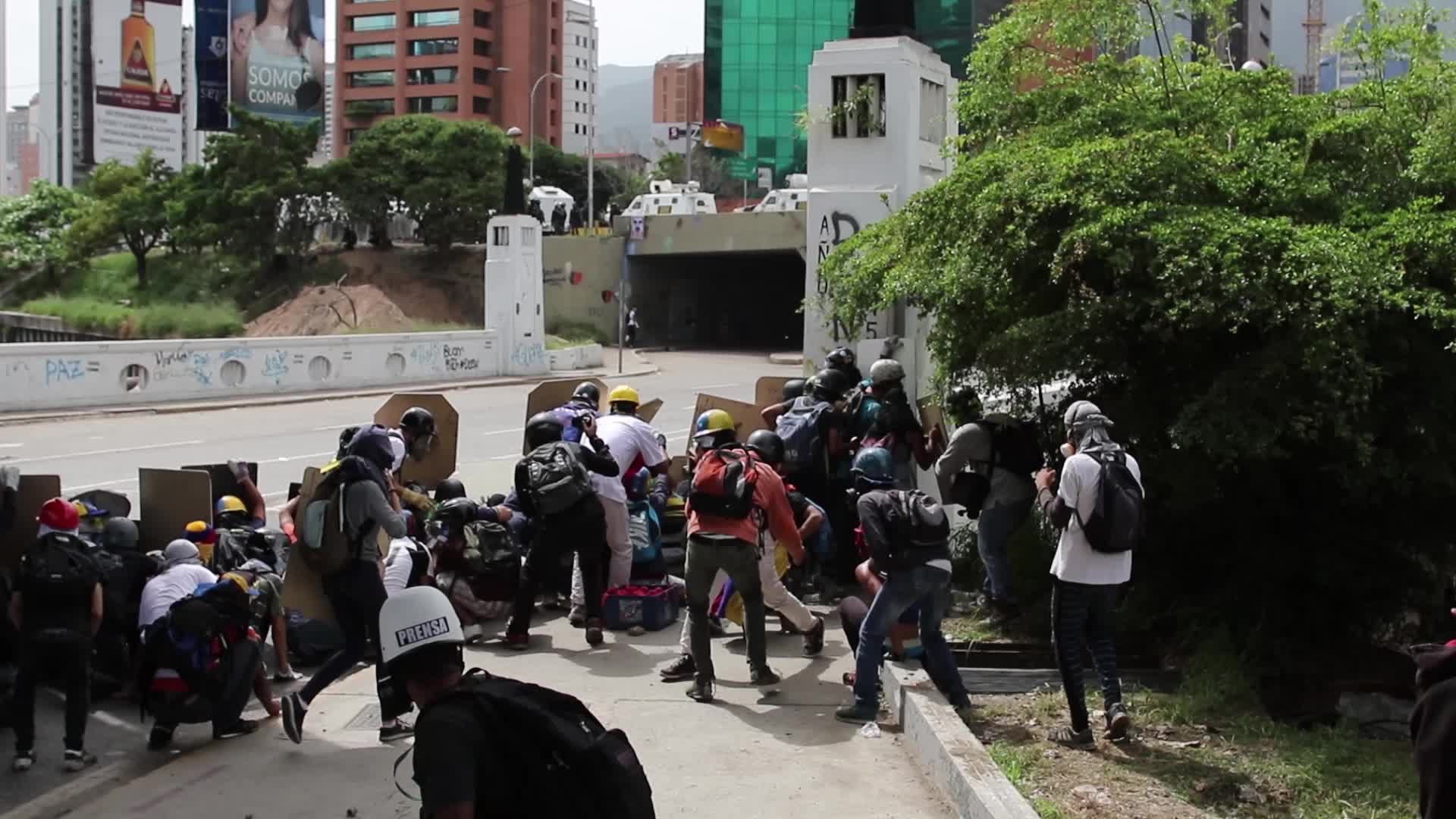 Violent Clashes In Caracas