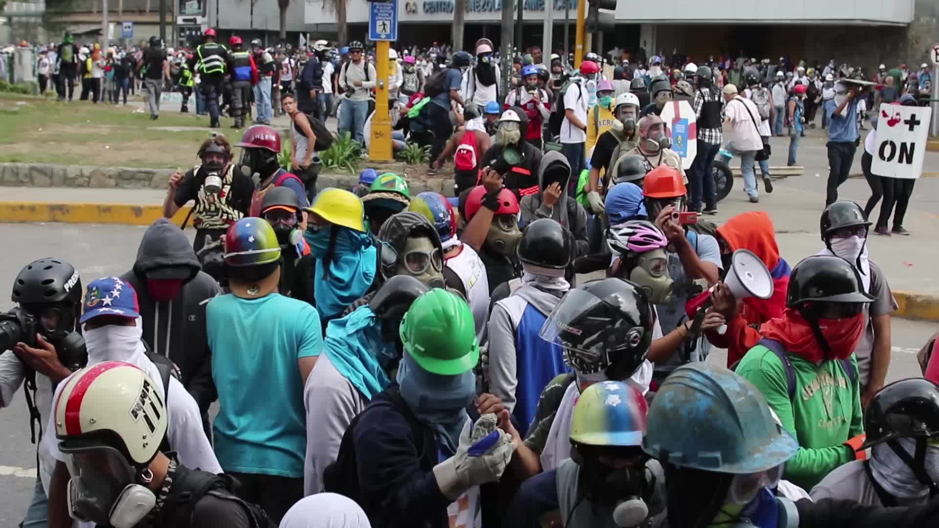 Violent Clashes In Caracas