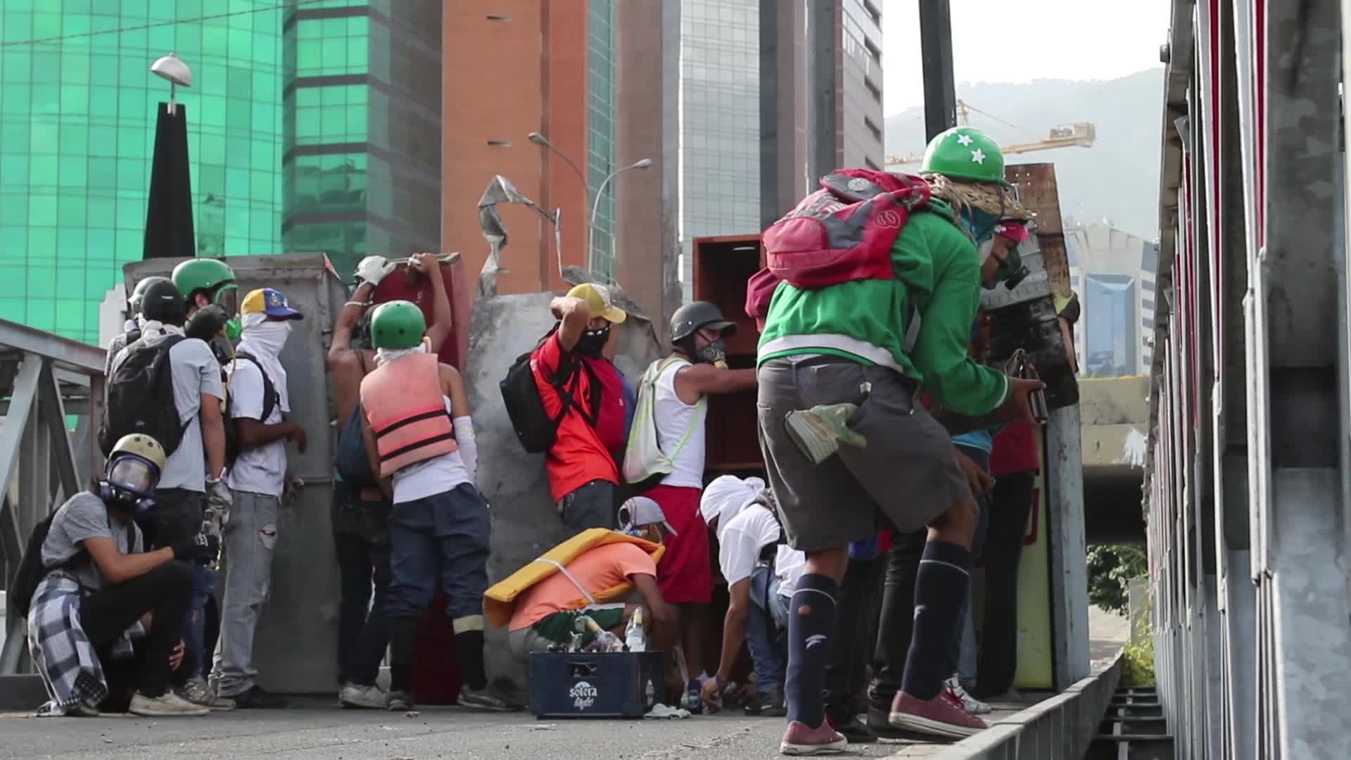 Violent Clashes In Caracas