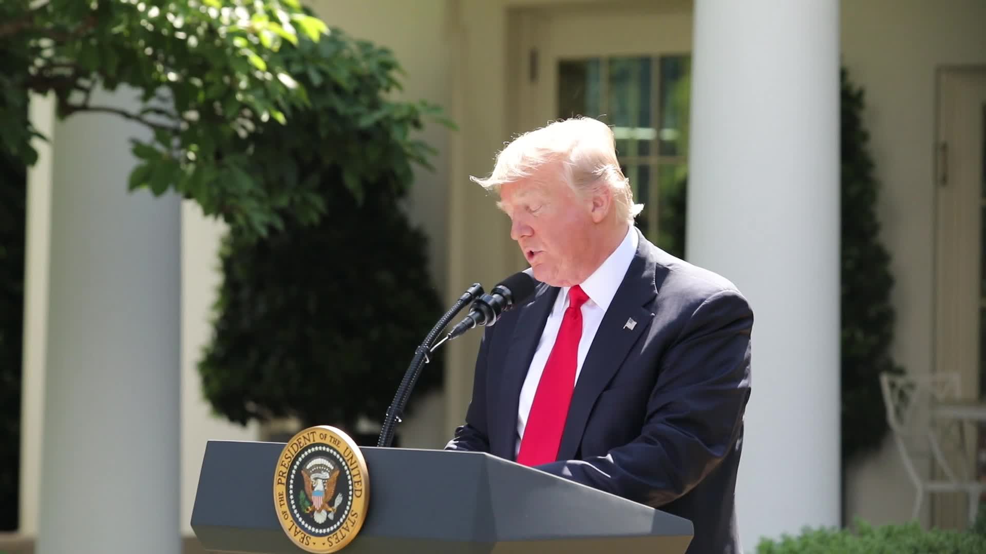 President Donald Trump Makes Statement On Paris Climate Agreement