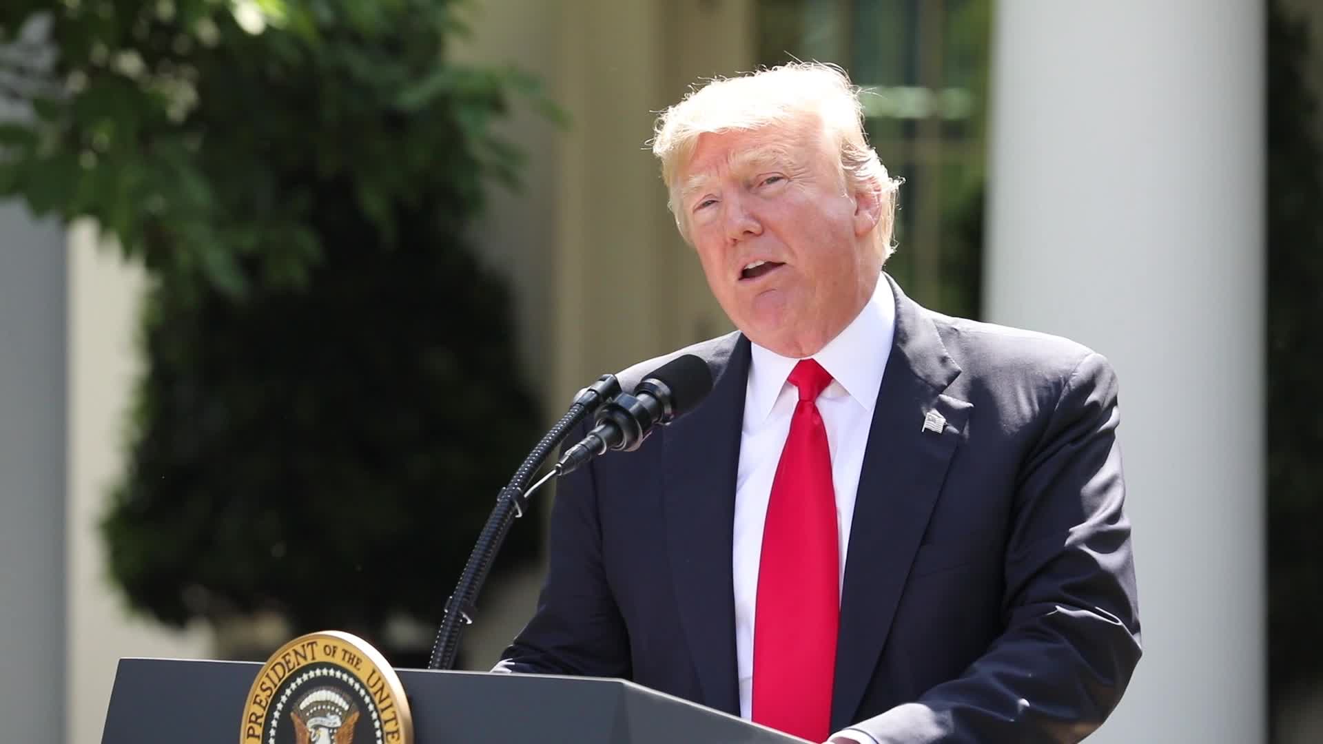 President Donald Trump Makes Statement On Paris Climate Agreement