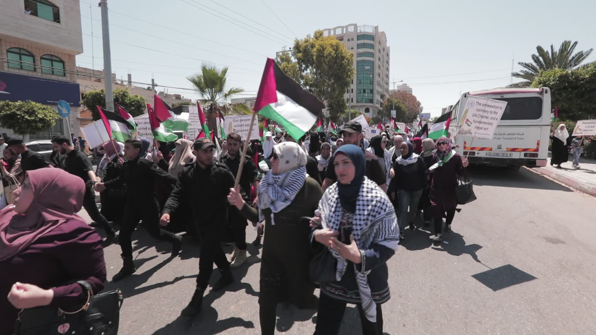 Palestinians rally as global opposition to Israeli annexation grows