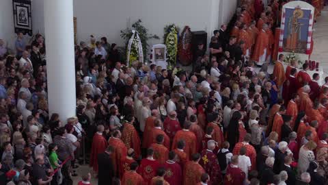 Funeral ceremony for Ukrainian Cardinal Lubomyr Husar in Kiev