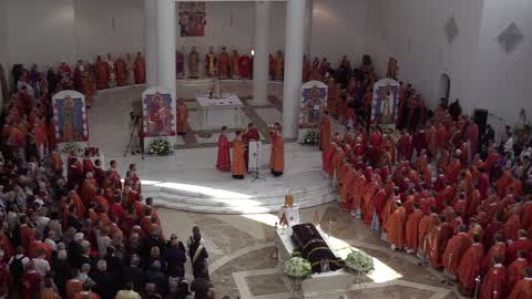 Funeral ceremony for Ukrainian Cardinal Lubomyr Husar in Kiev