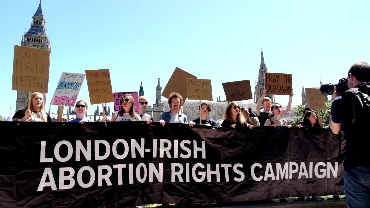 Protest against new government in London