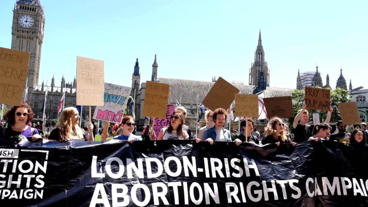 Protest against new government in London