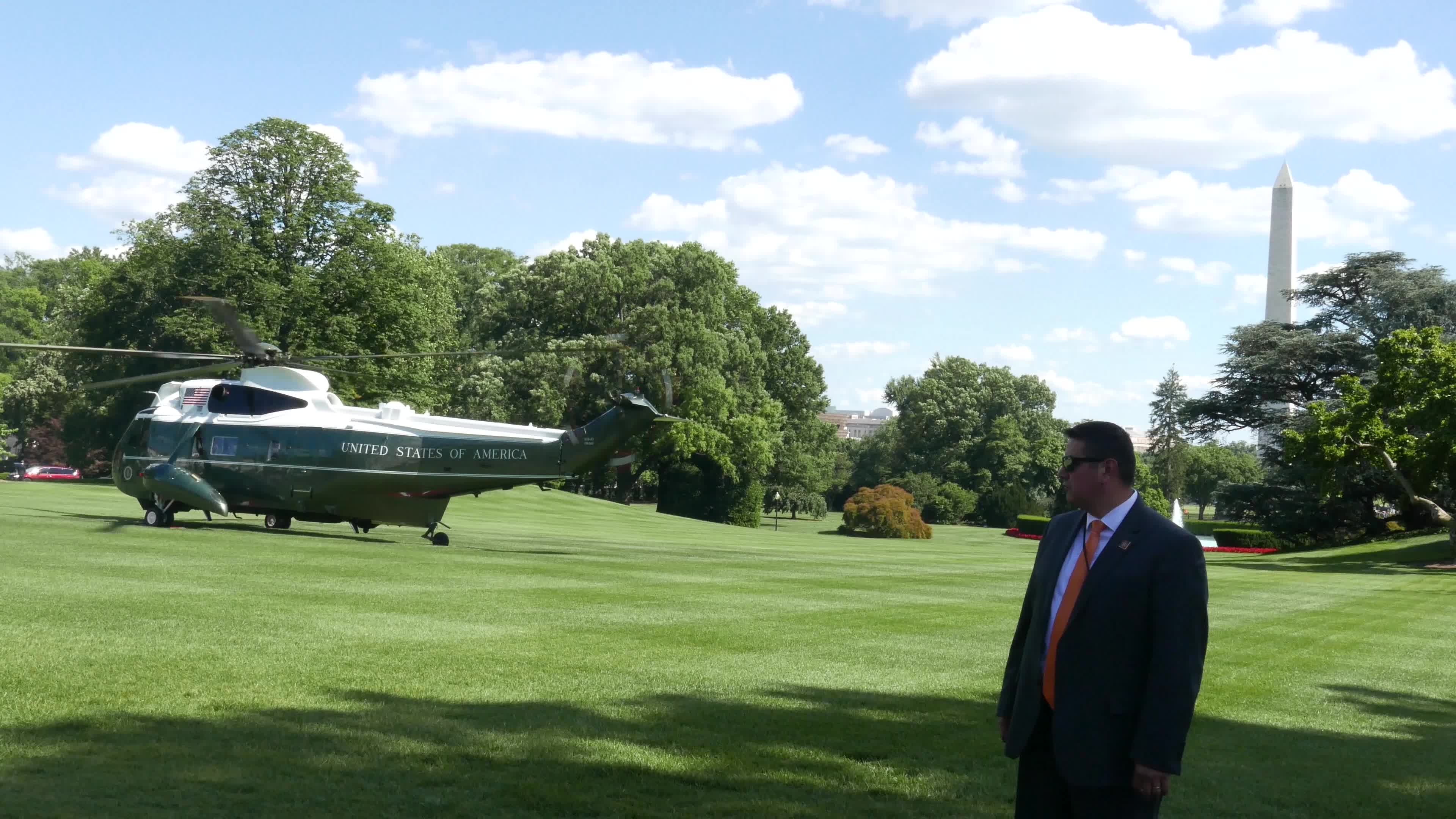 President Donald Trump Departs from the White House