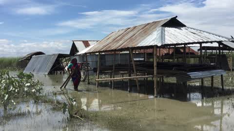 Flood in Gaibandha, Bangladesh