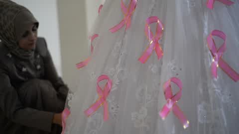 Campaigning to support cancer patients For marriage in Gaza City
