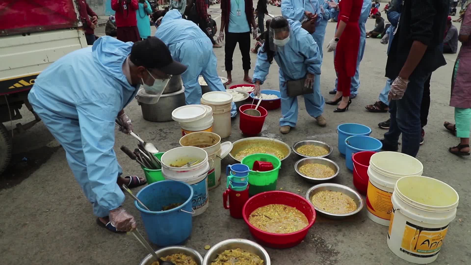 Free meals for the homeless and daily wage earners
