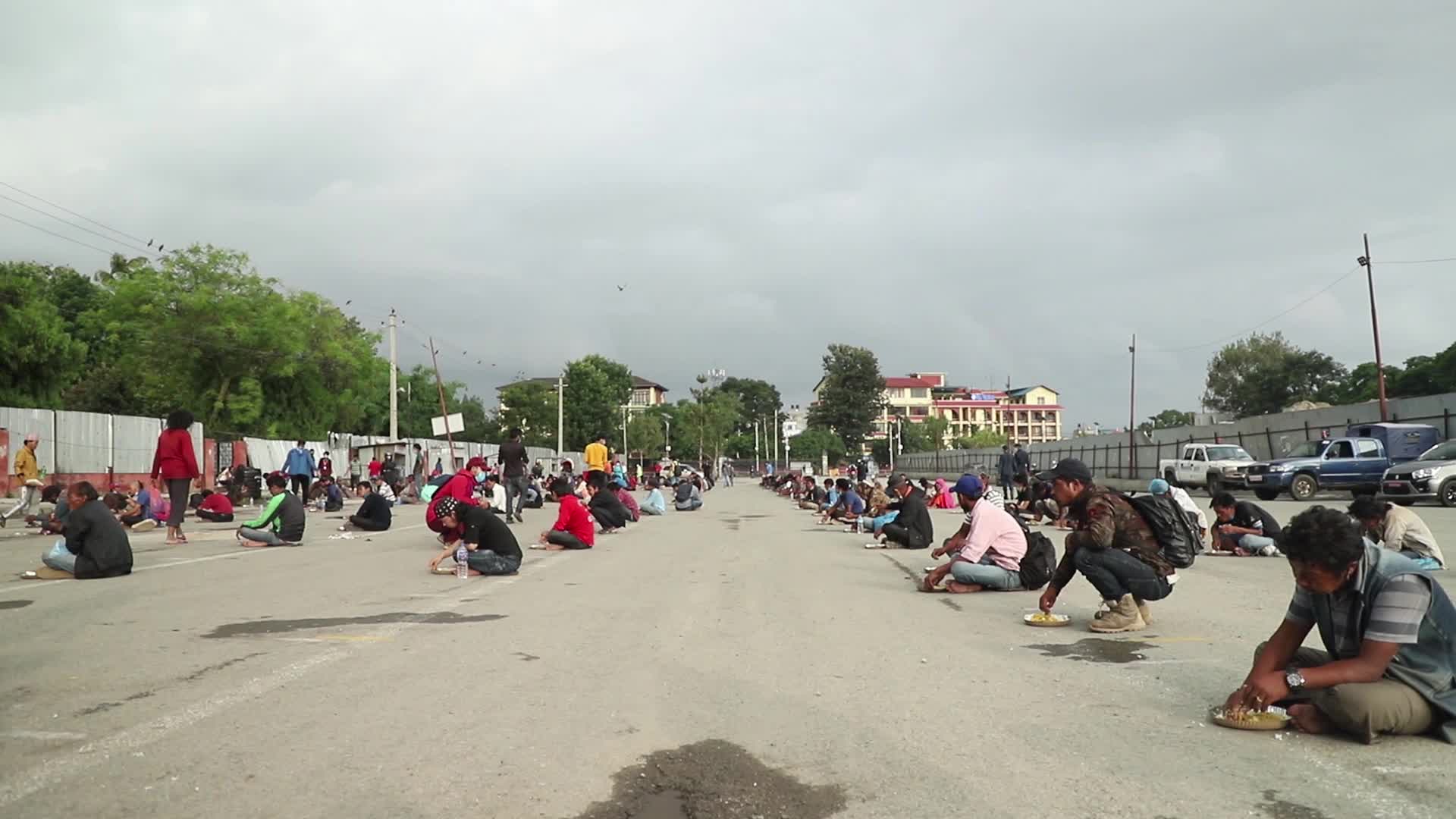 Free meals for the homeless and daily wage earners