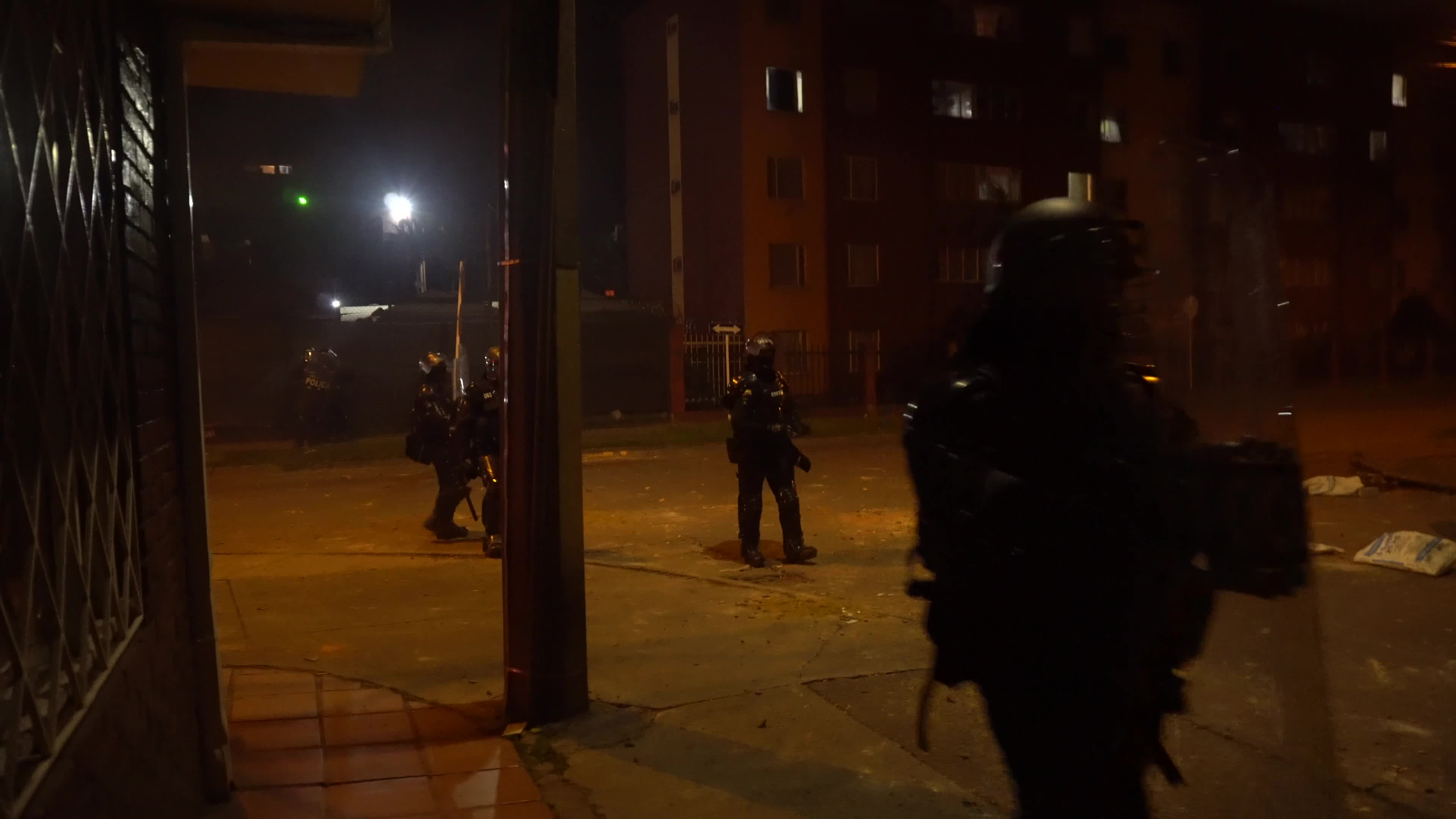 Protest in Bogota, Colombia against the death of a lawyer under police custody