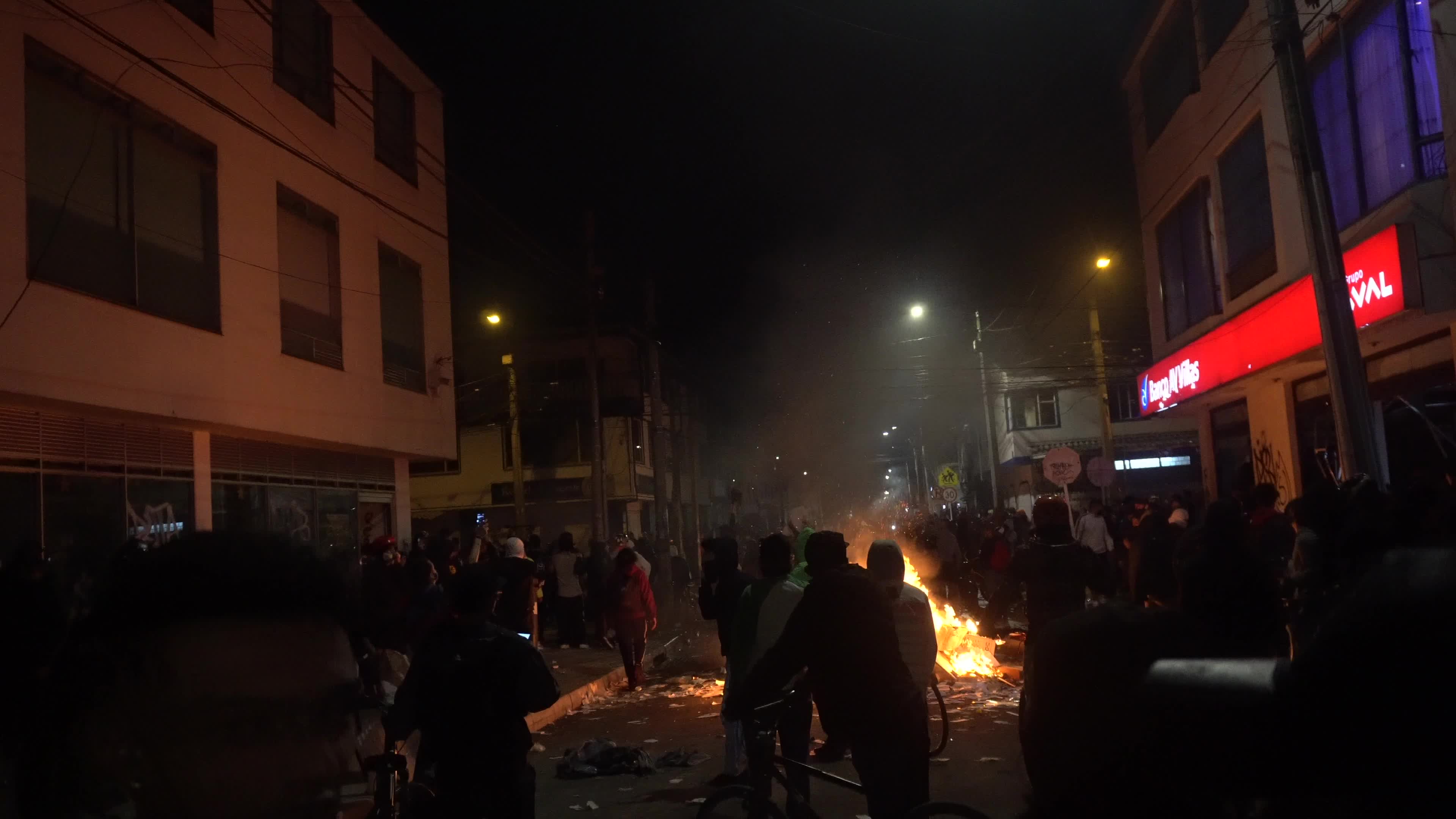 Protest in Bogota, Colombia against the death of a lawyer under police custody