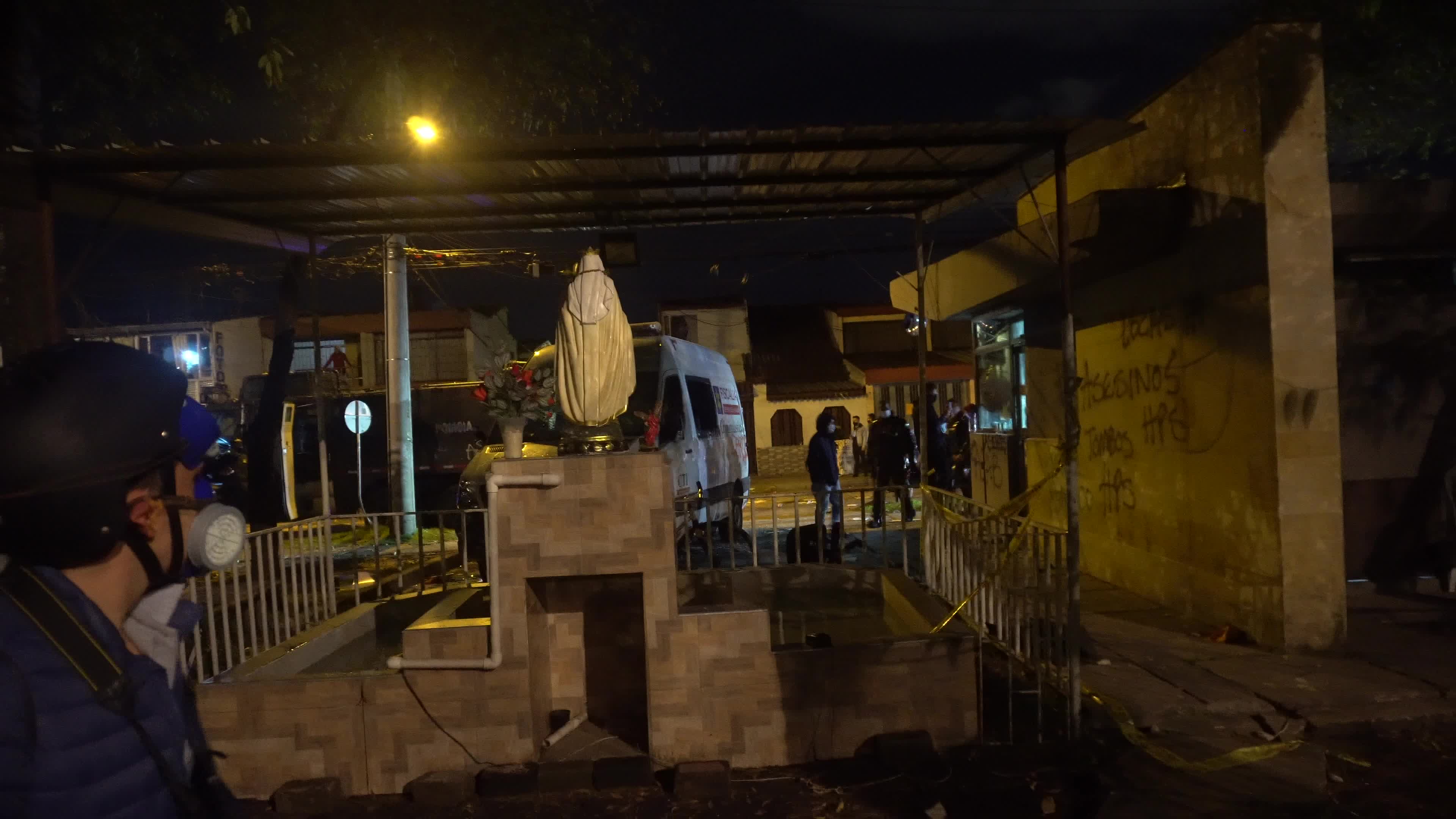 Protest in Bogota, Colombia against the death of a lawyer under police custody