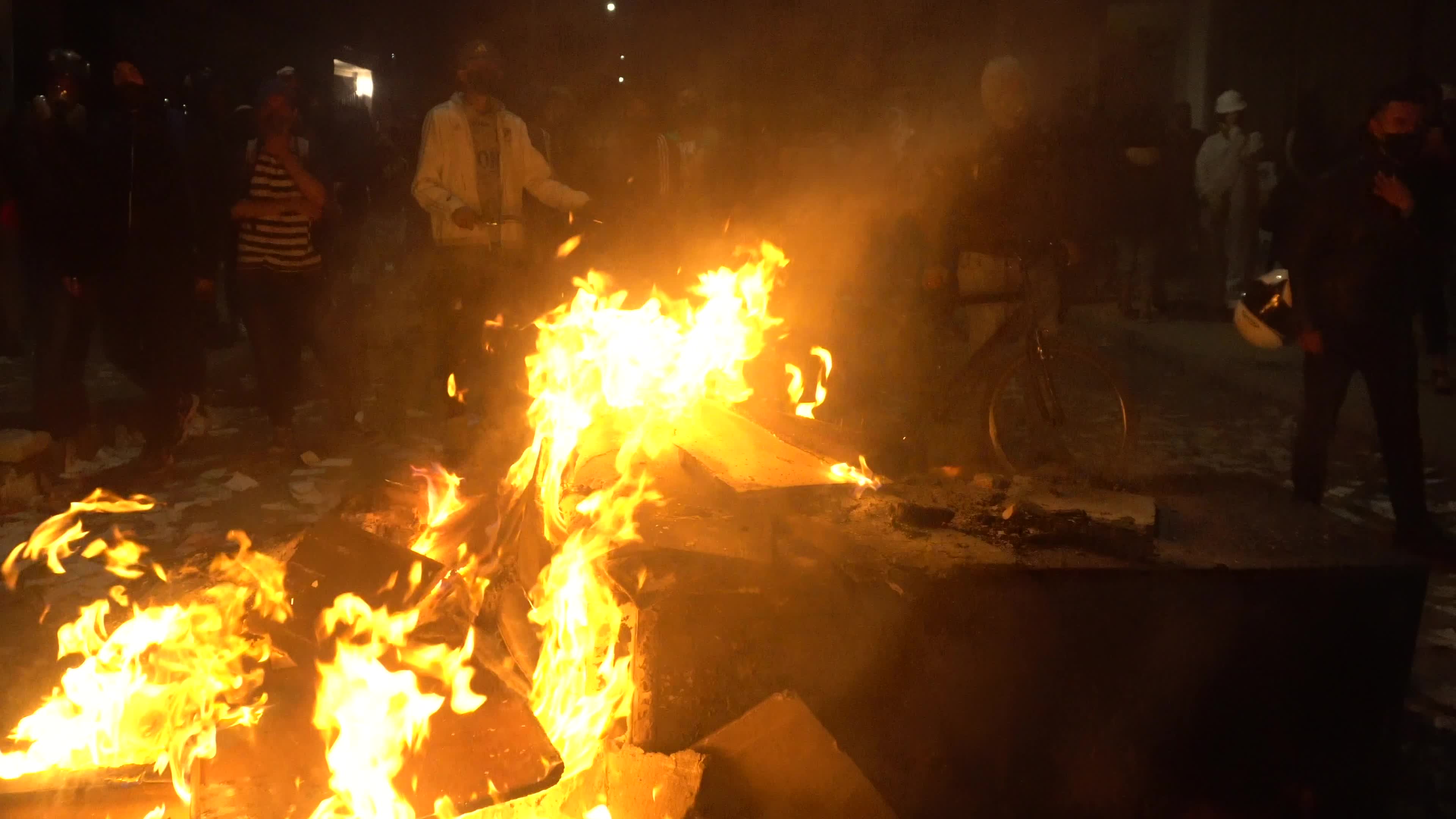 Protest in Bogota, Colombia against the death of a lawyer under police custody